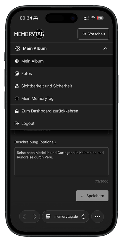 iPhone mit Admin Portal